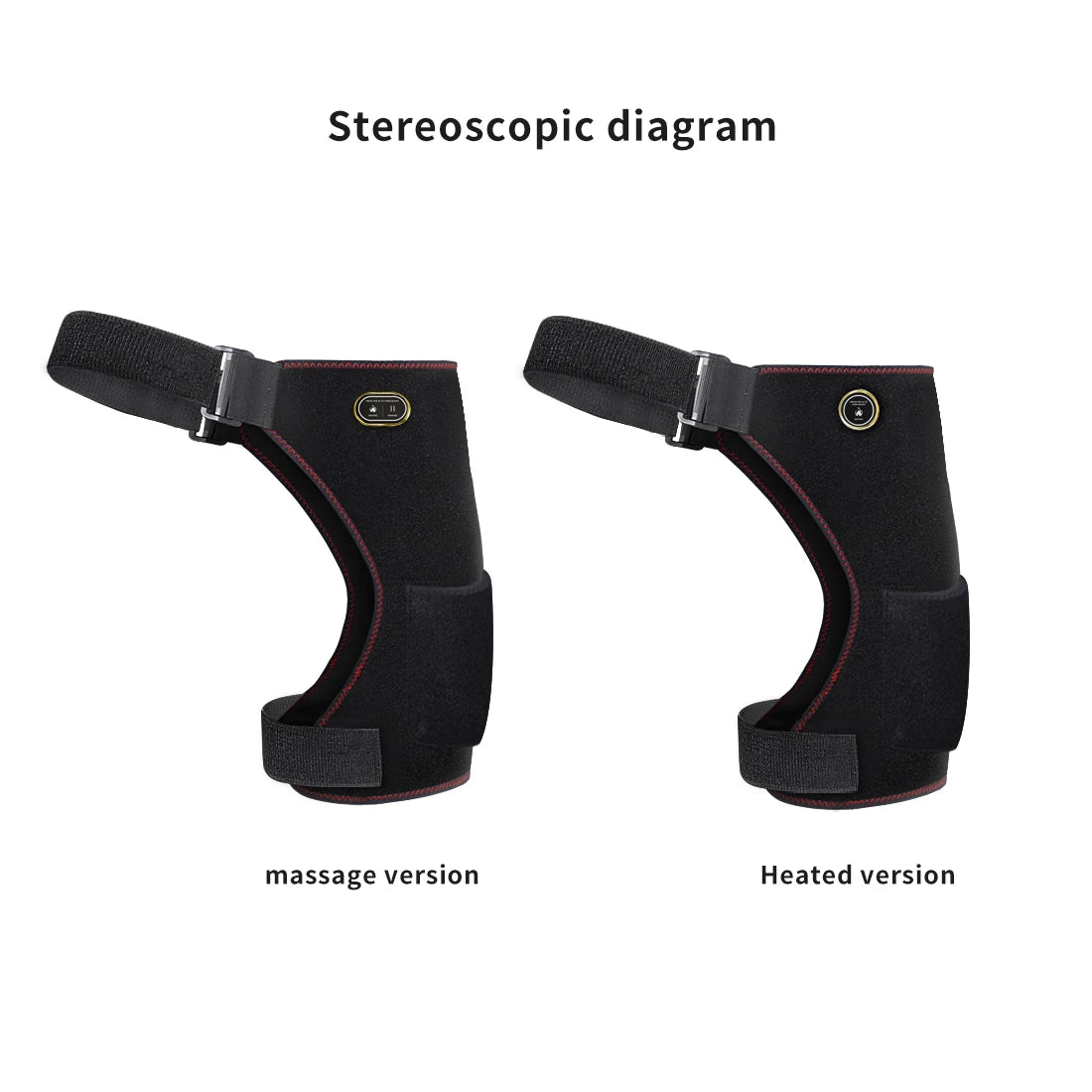 Heated Hip Brace With Vibration Massage - Muscle Recovery Support Fascia Gun Tidesmit