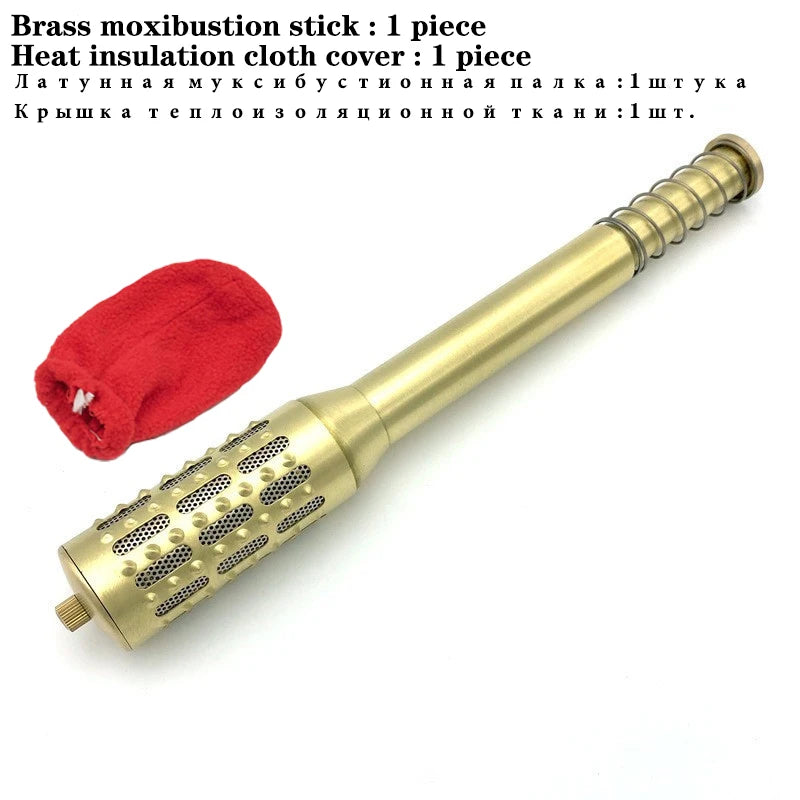 Moxibustion Massage Stick: Portable Brass Acupoint Wellness Tool Relaxation Treatment Single massage stick Tidesmit
