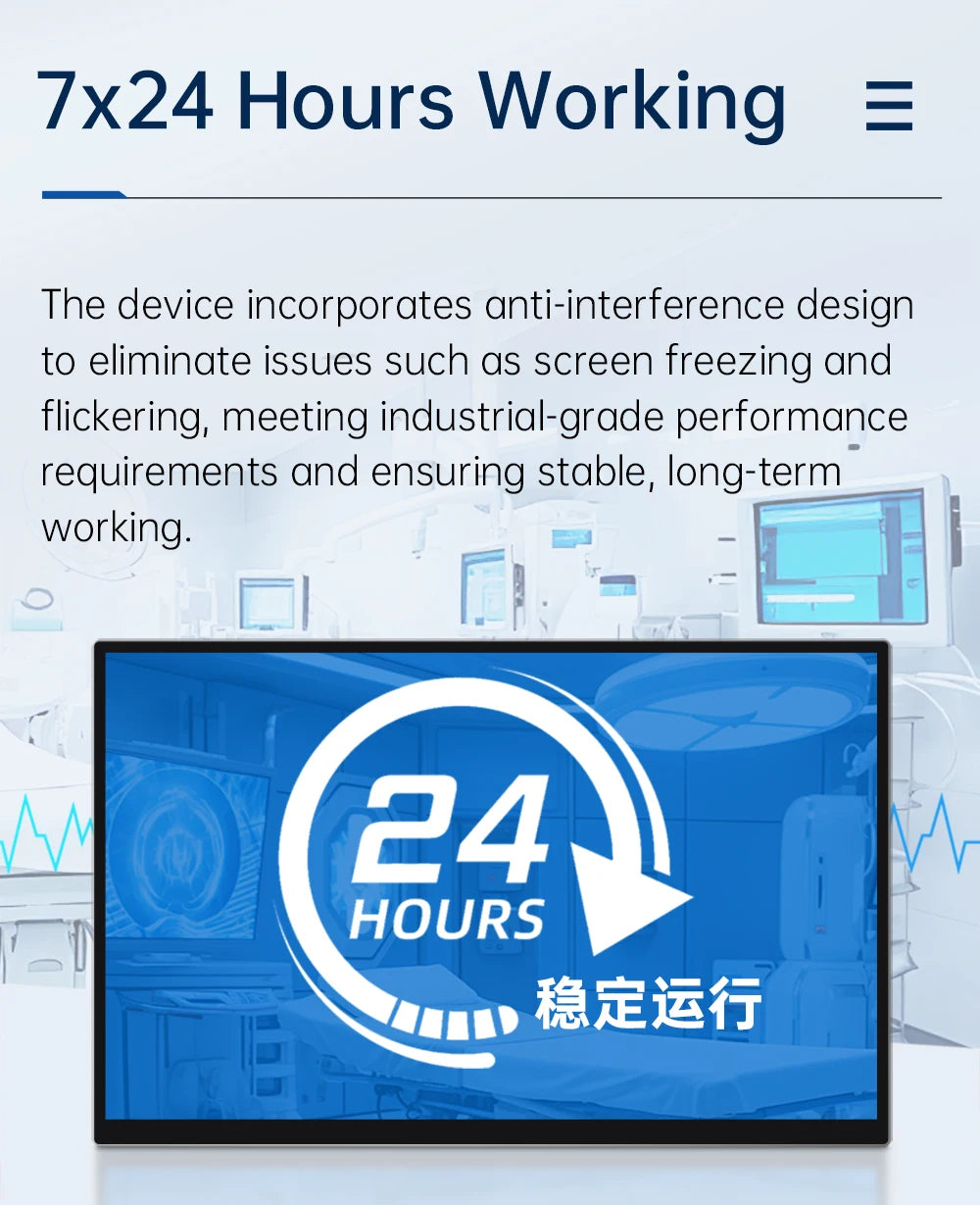 13.3'' FHD OLED Medical Portable Monitor Touchscreen VESA Mount AMOLED Extended Display for Clinic Hospital Diagnostic Devices