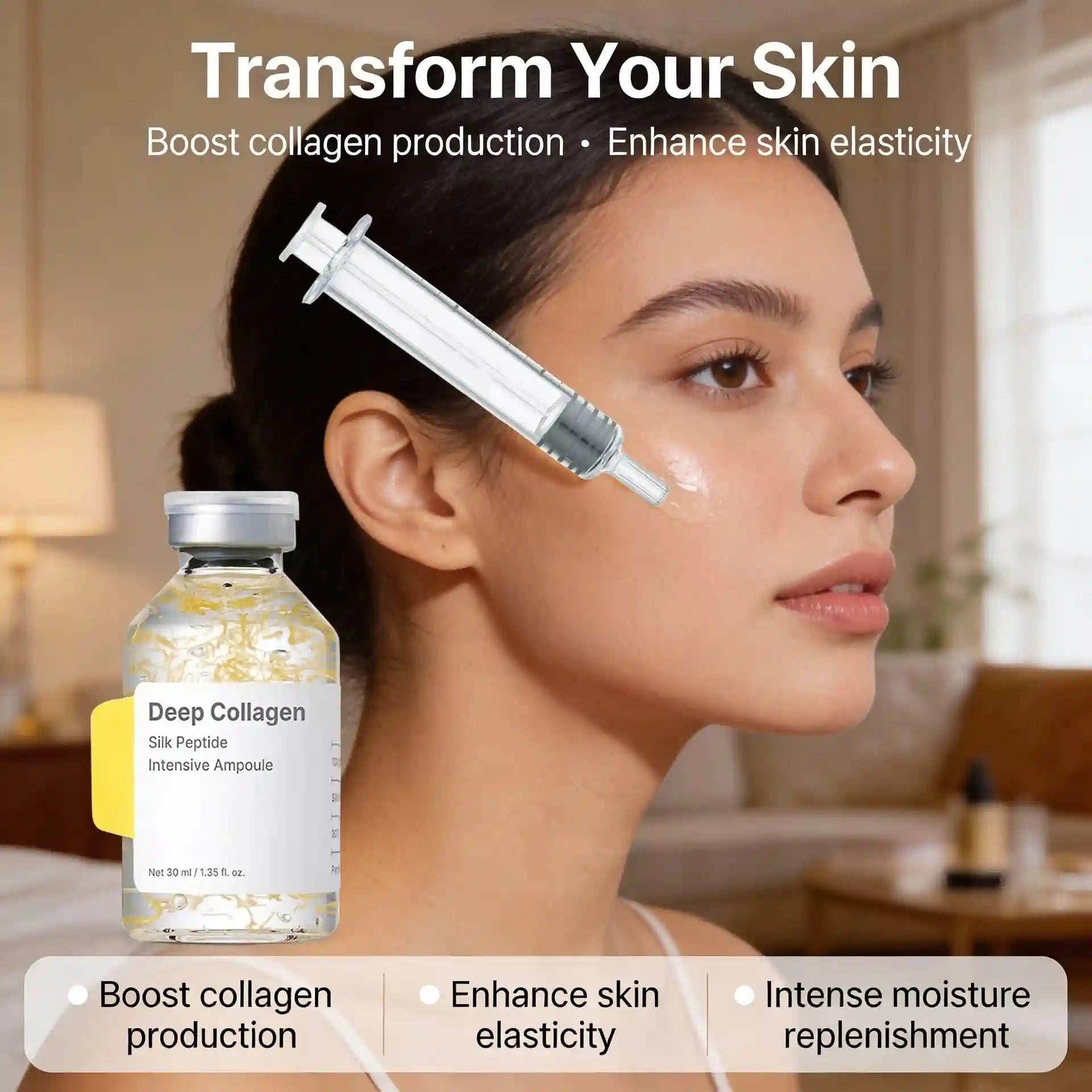 Tidesmit Collagen Peptide Anti-Aging Ampoule with silk protein for skin tightening and elasticity boost