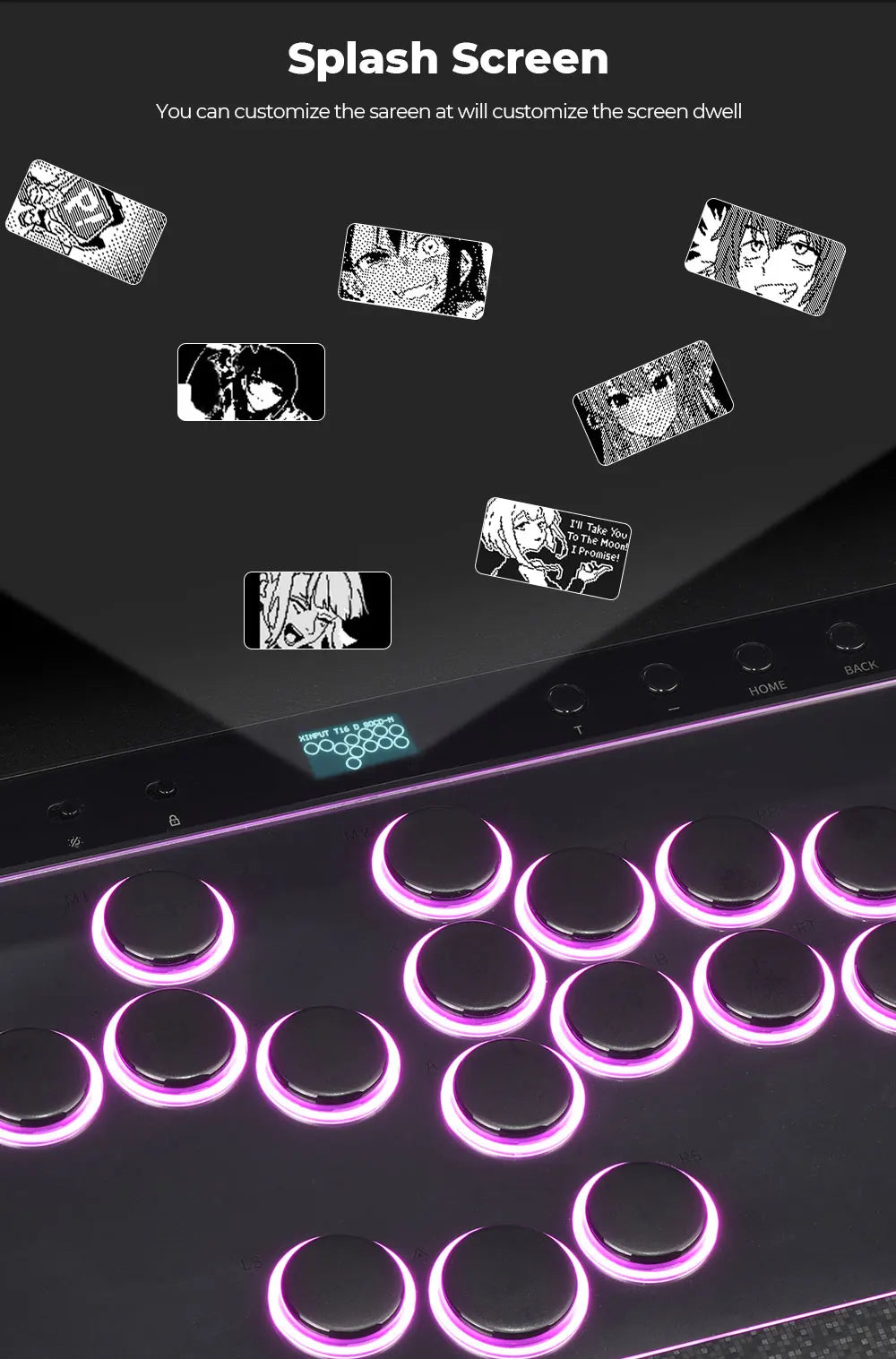 Haute42 C16 Magnetic Leverless Hitbox Controller Stickless Arcade Controller Keyboard For PC/ PS5/PS4 Hitbox Fighting Stick