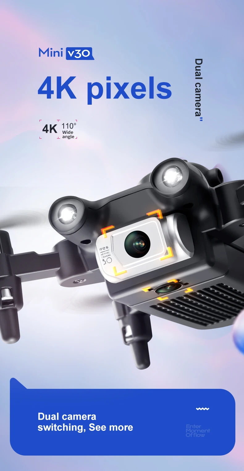 Mini 4K Camera Drone - Foldable WiFi Quadcopter with Obstacle Avoidance Tidesmit