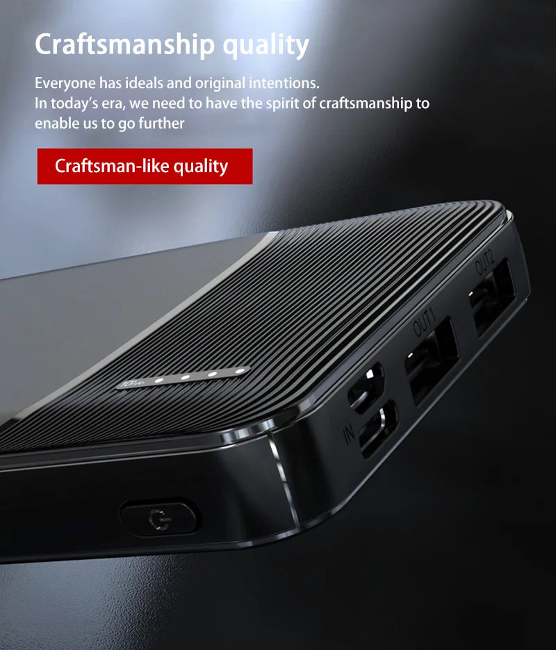 20000mAh Fast Charging Power Bank - 120W PD USB-C Travel Battery Tidesmit