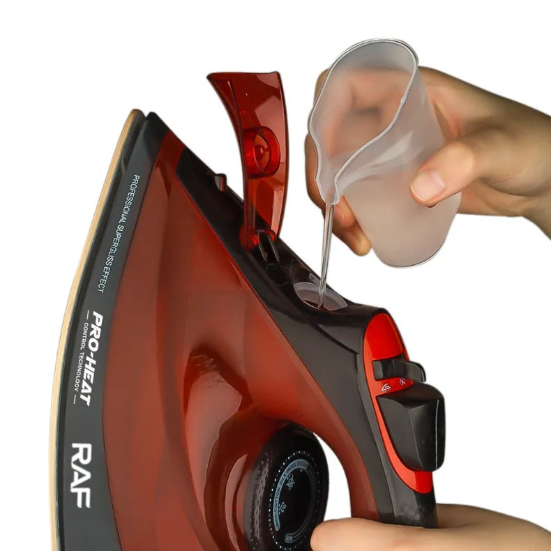 Tidesmit 2200W steam iron featuring ceramic soleplate, anti-calc, anti-drip, and vertical steam for all fabrics.
