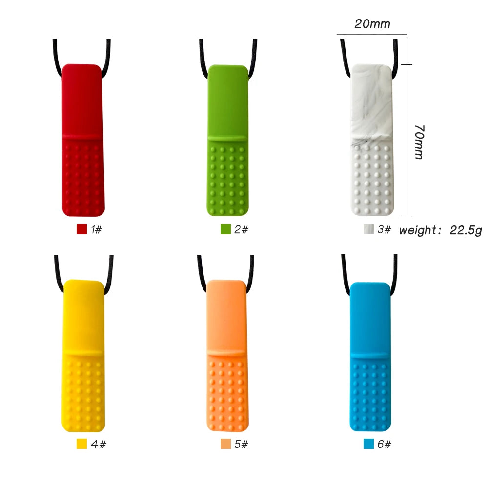 Baby Silicone Teethers BPA Free Babi Food Grade Pendant Pacifier Clips Necklace DIY Baby Teething Toys Therapy Tools for Autism