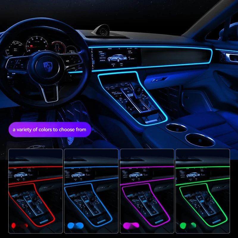 Car Interior Ambient LED Light Kit 3M Dashboard Neon Strip by Tidesmit Tidesmit