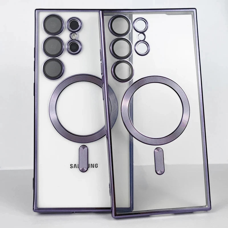 Magnetic Wireless Charging Phone Case for Samsung Galaxy S25 Ultra Series Purple Tidesmit