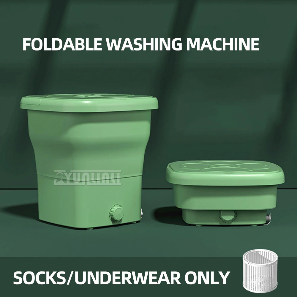Tidesmit foldable portable washing machine for socks and underwear featuring compact design for easy storage