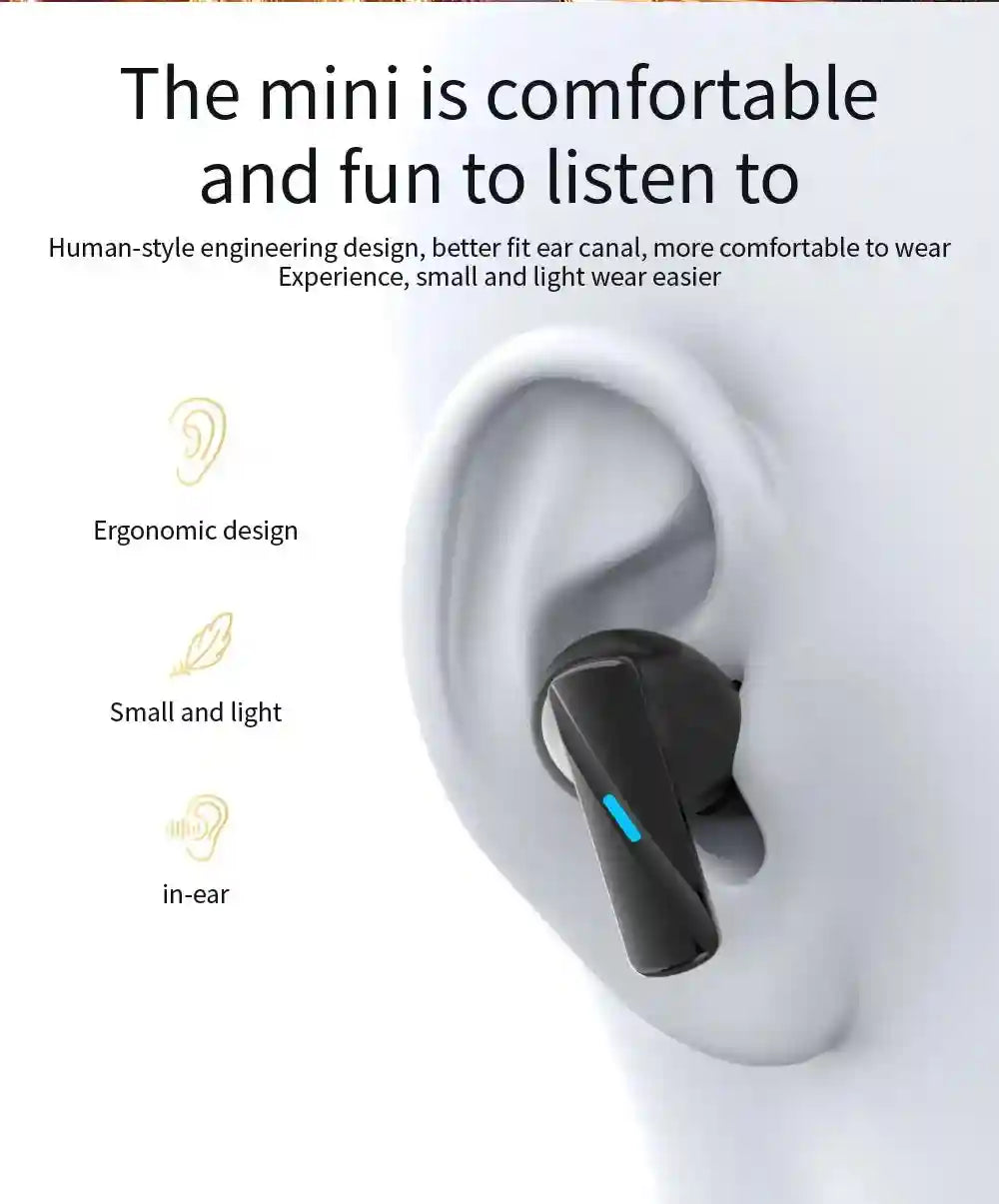 Wireless Bluetooth Earbuds with Active Noise Cancellation & Clear Mics Tidesmit