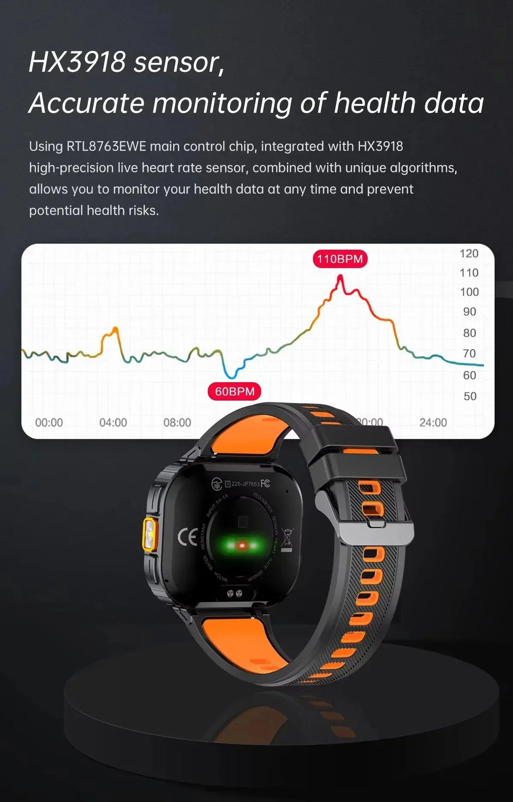 New Smart Watch Men LED Light Flashlight BT Call Music Player Sport Fitness Bracelet Calories Ultra Large Screen Smartwatch