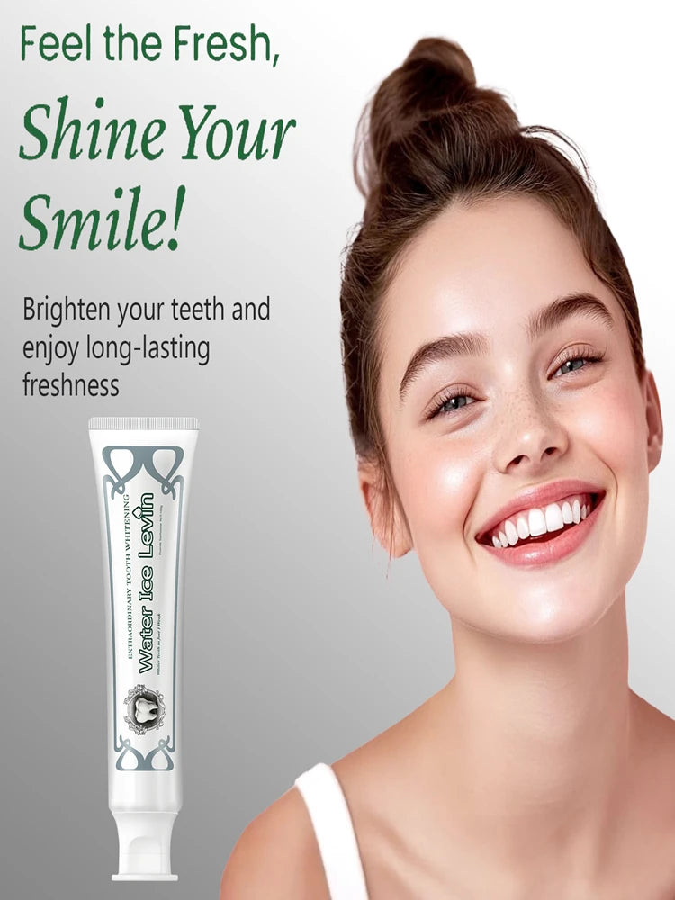 Tidesmit teeth whitening toothpaste with fluoride for stain removal and professional enamel brightening.