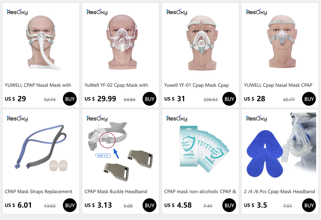 Resoxy CPAP Nasal Mask M / Lsize Light Cpap Nasal Mask Silicon Material Comfort Nazal Mask for Auto CPAP Sleep Snoring Apnea