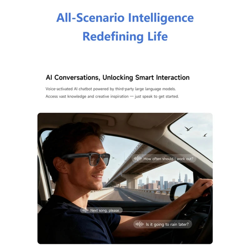 AI Smart Glasses with 4K Camera and Live Translation - Tidesmit Tidesmit