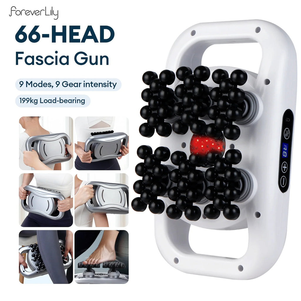 Deep Tissue Massage Gun with 66 Interchangeable Heads by Tidesmit Relaxation Treatment Tidesmit