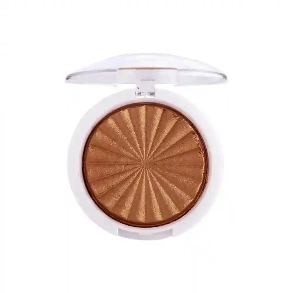Tidesmit 3D pearlescent high-gloss highlighter powder texture close-up for radiant professional face makeup