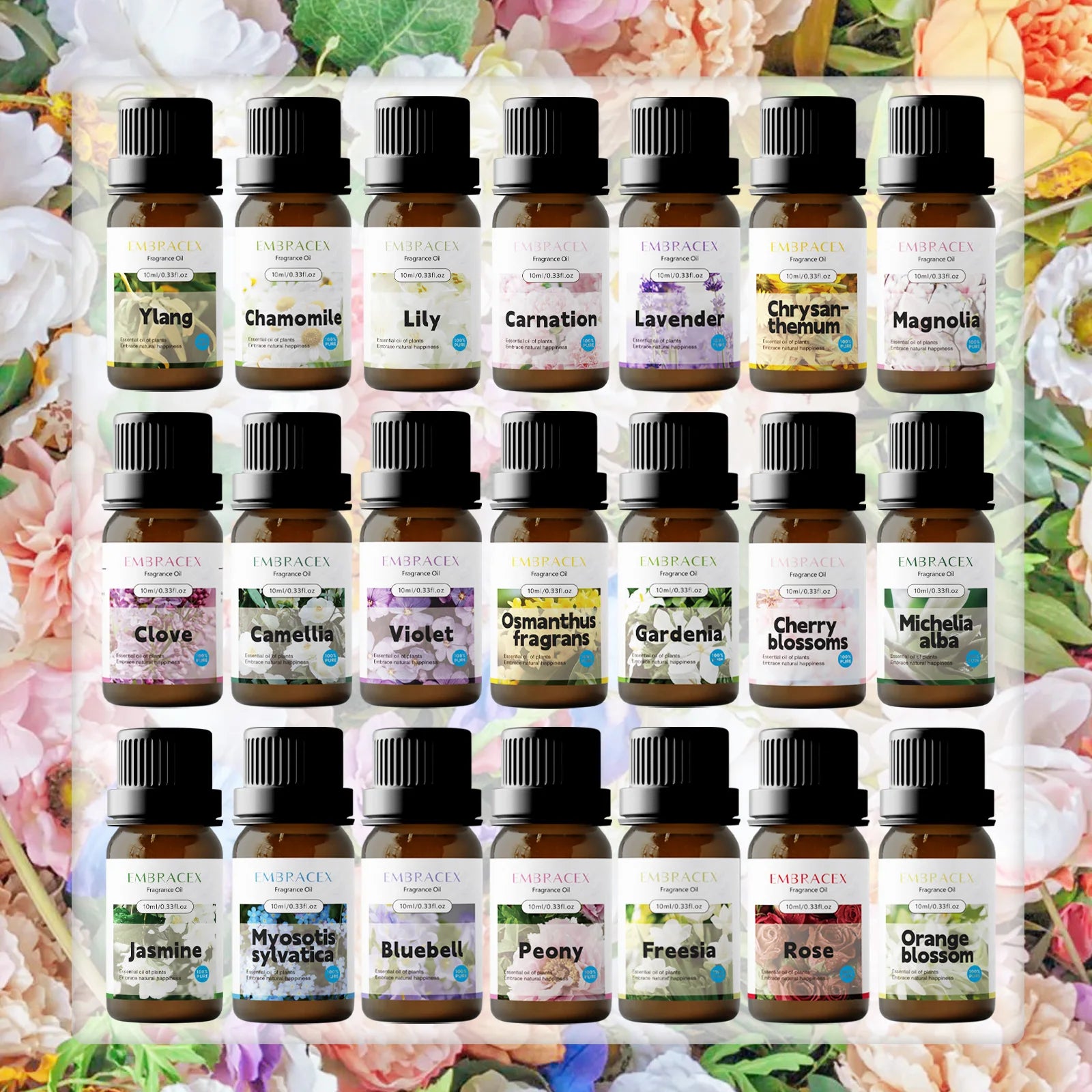 21Type Floral Sent Oil Skincare Essential Oils Women Body Massage Oil Funny Gifts Mother Day Gift
