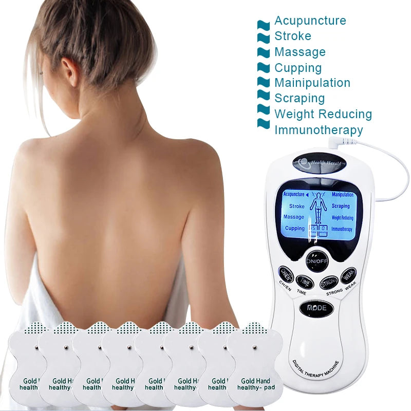 TENS Unit Muscle Stimulator - Portable Pain Relief Massager by Tidesmit Relaxation Treatment Tidesmit