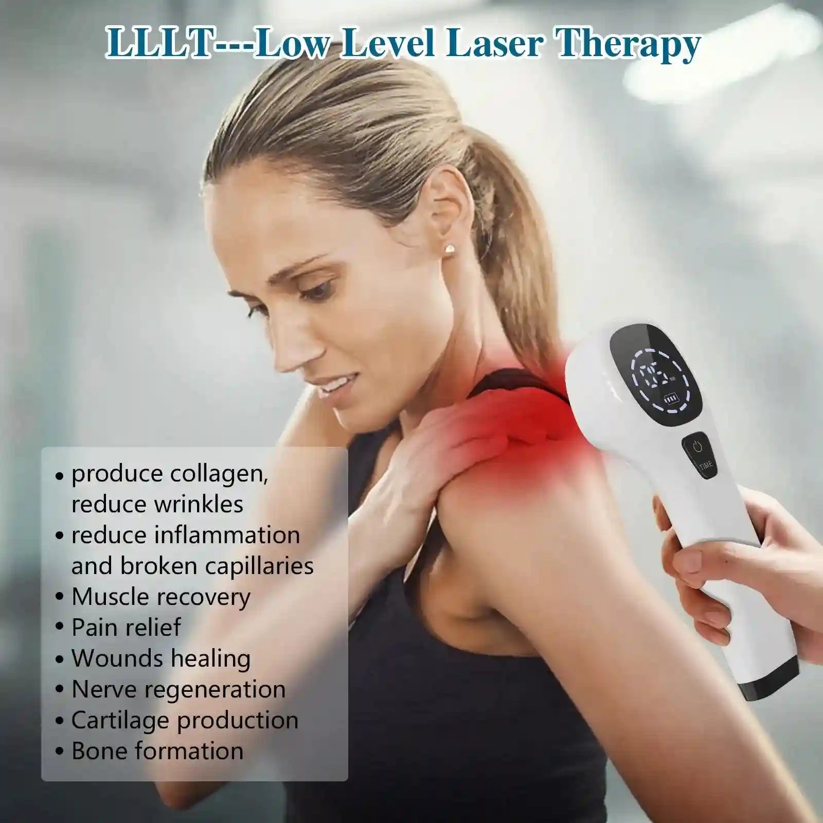 Laser Therapy Device for Pain Relief - 808nm LLLT Portable Wellness Tool Eye Massage Instrument Tidesmit