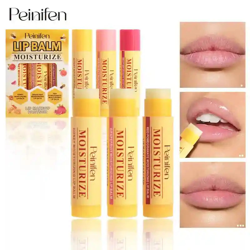 Natural Lip Balm Set: Moisturizing Plant-Based Lip Treatment - 3 Pack Lip Care Tidesmit