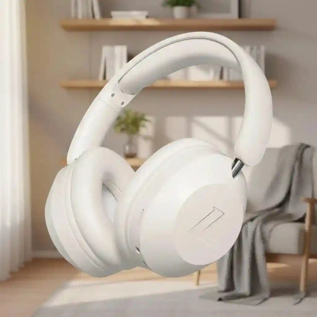 Wireless Over-Ear Headphones with Active Noise Cancellation beige Tidesmit
