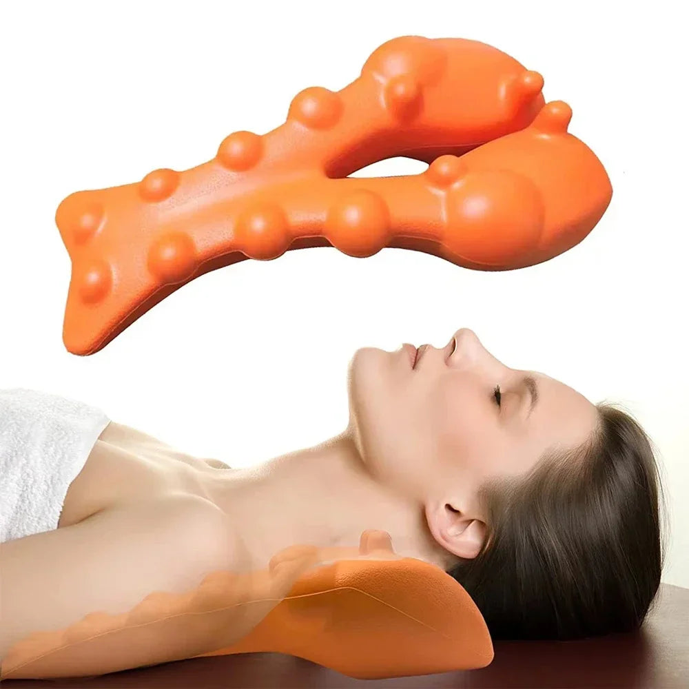 Back Stretcher Device: Spinal Decompression for Muscle Recovery - Orange Fascia Gun Tidesmit