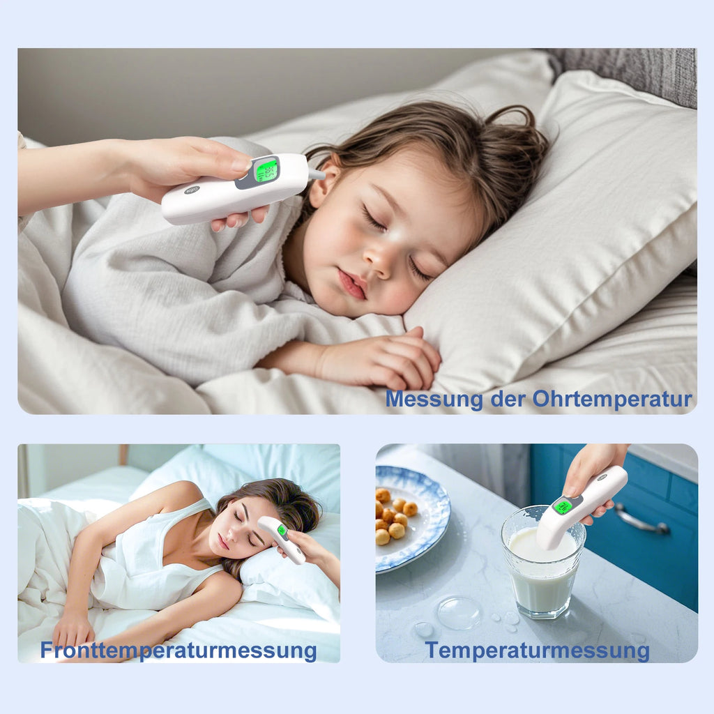 Cofoe Digital Forehead Thermometer Forehead Ear Non-Contact Thermometer Baby/Adult Temperature Measure Digital Thermometer
