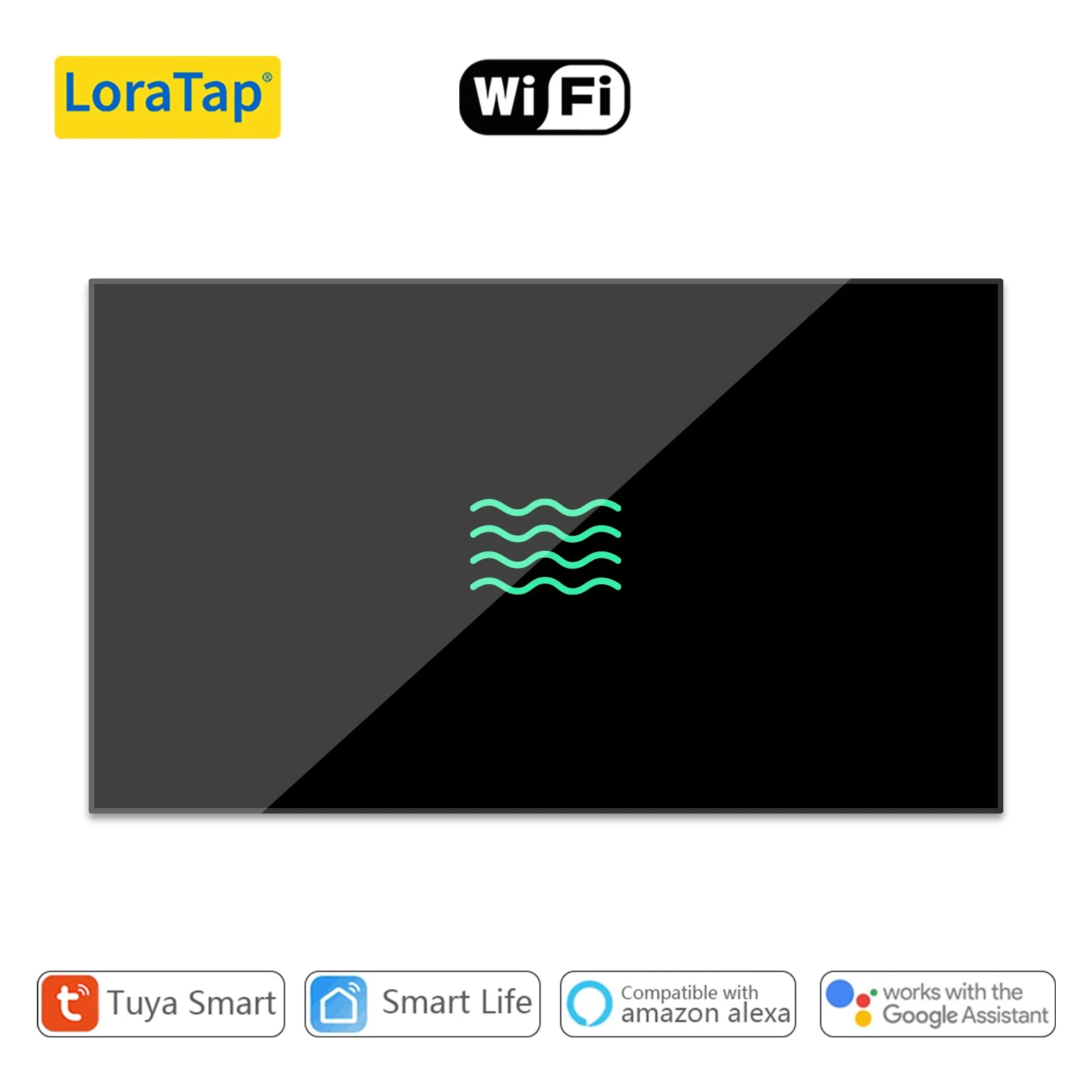 WiFi Boiler Switch 4400W App Timer for Smart Home Energy Management Style 3 Black Tidesmit