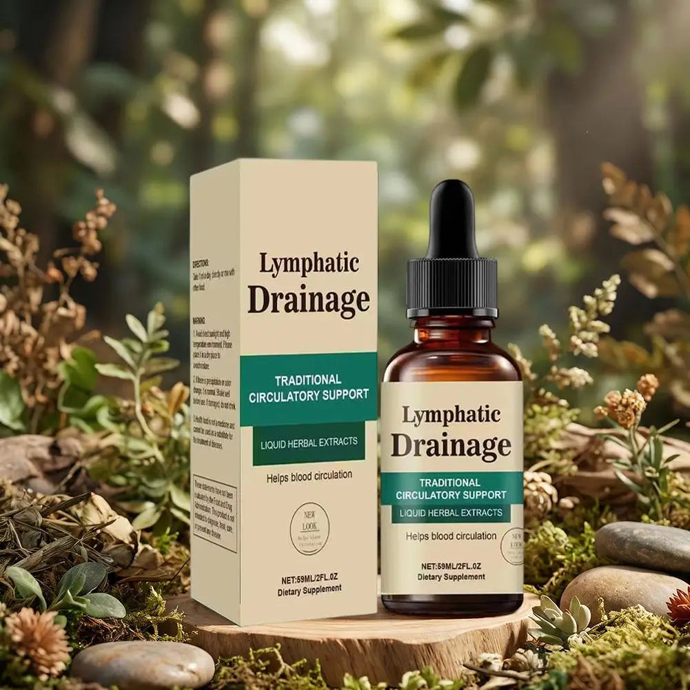 Tidesmit Natural Herbal Lymphatic Drainage Drops for detox, blood circulation, and swelling relief liquid supplement.