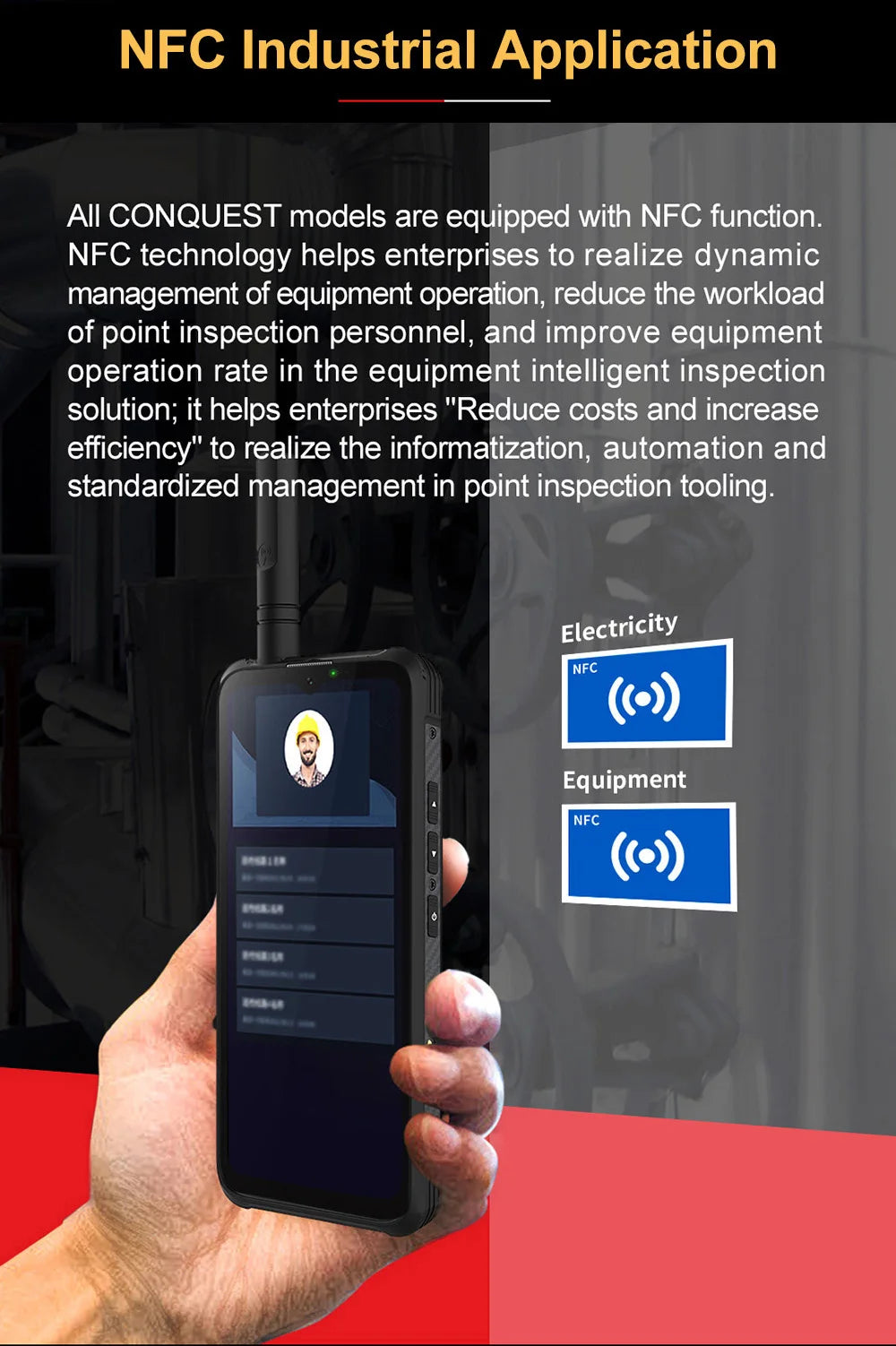 CONQUEST 5G Smartphone Network108MP Camera 12GB 512GB 66W Thermal Imaging  IP68 Waterproof NFC
