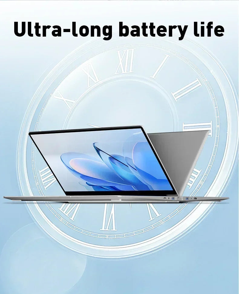 15.6 Inch Intel N3700 NEW Laptop 16GB RAM 2TB SSD Windows 11 Ultra Slim Notebook Gamer 1920x1080 Office Study PC Max Ultra Plus