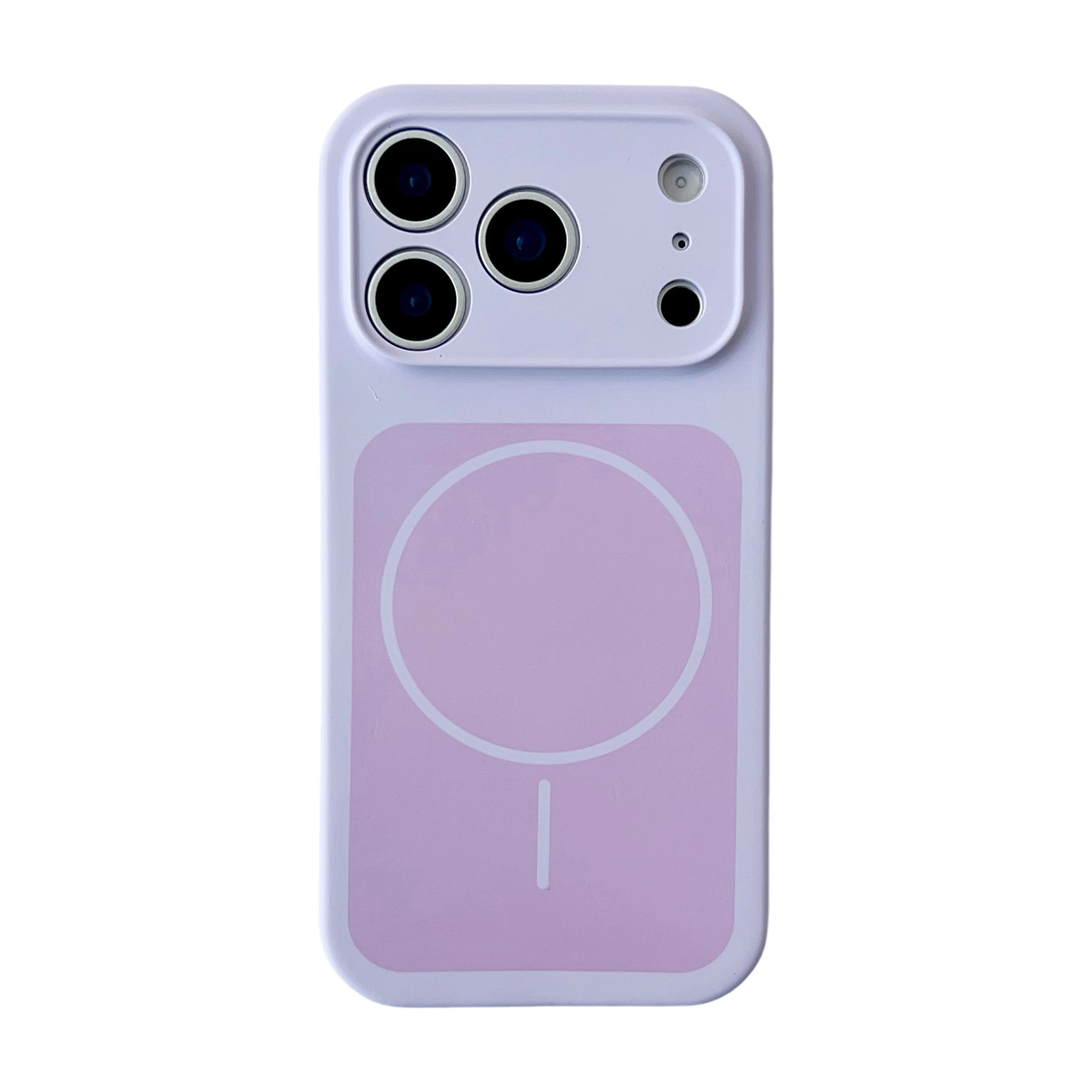 iPhone 17 Pro Max Magnetic Silicone Case - Shock-Absorbing Slim Cover Light Purple Tidesmit