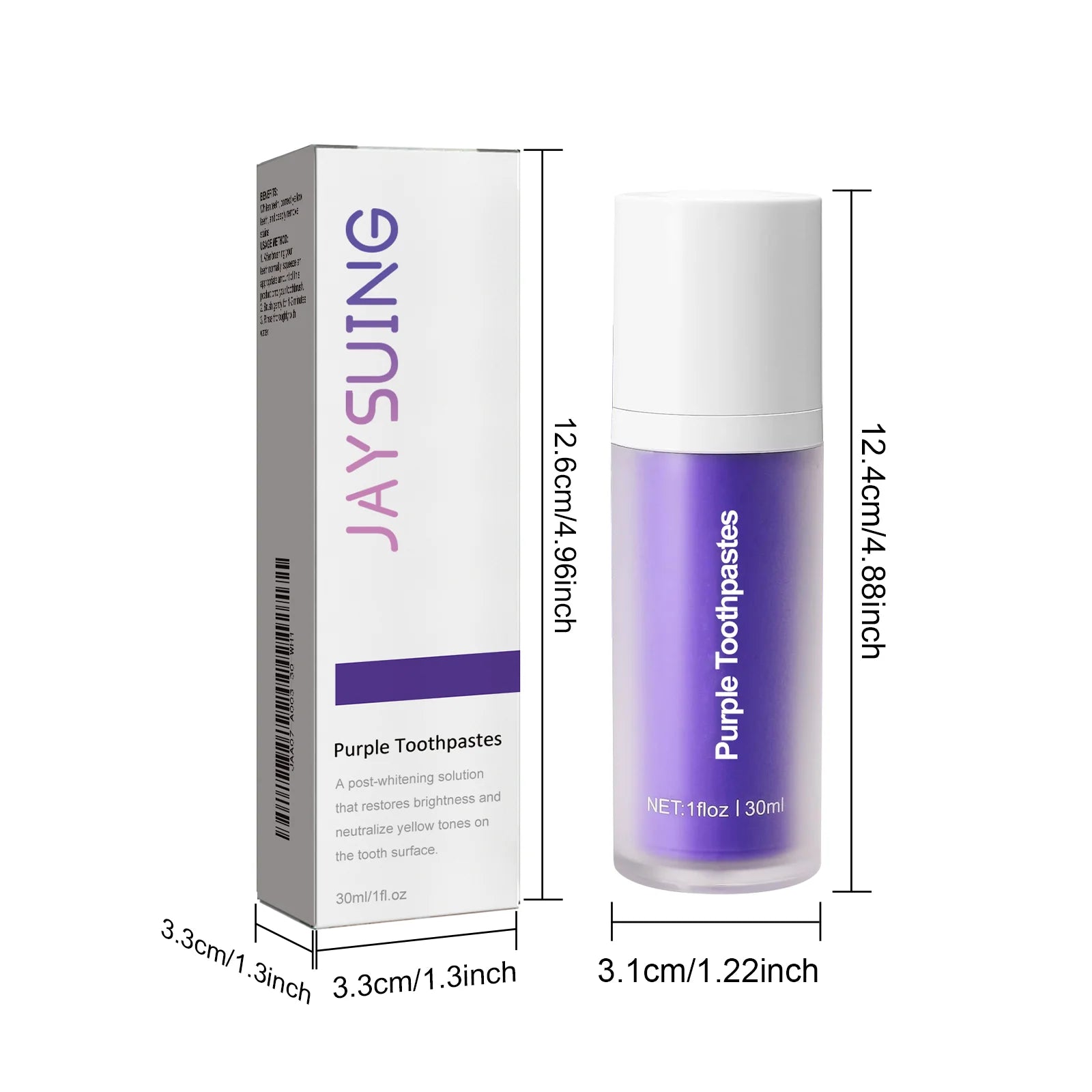 Tidesmit purple teeth whitening toothpaste for deep smoke stain removal and gingiva protection