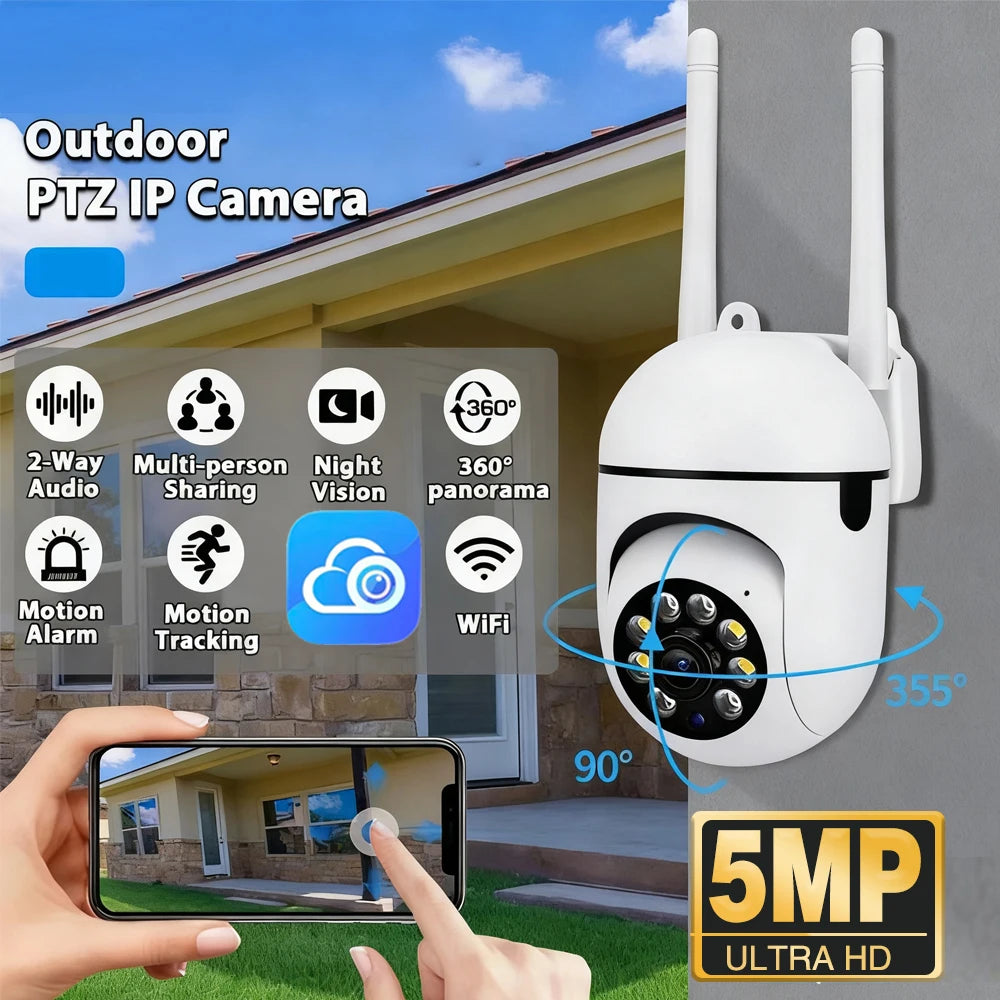 Cam720 5MP HD WiFi Surveillance Camera Home Color Night Auto Tracking Security IP Camera Indoor CCTV Surveillance Camera