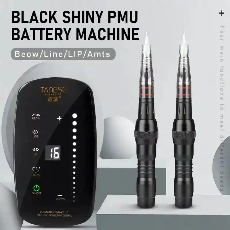 Wireless PMU Machine Kit - Black Professional Microblading Pen Device Permanent Makeup Machines Tidesmit