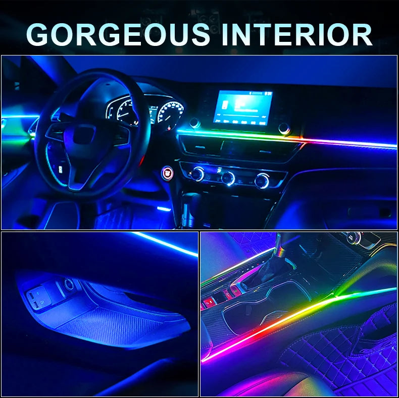 Tidesmit RGB Symphony Car Ambient Lighting Kit - Customizable LED Strips Tidesmit