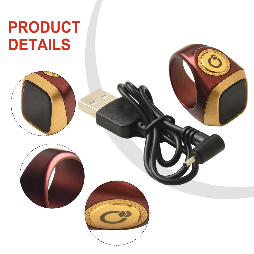 Smart Zikr Ring With Digital Counter, Vibration Alerts, and Health Tracking Tidesmit