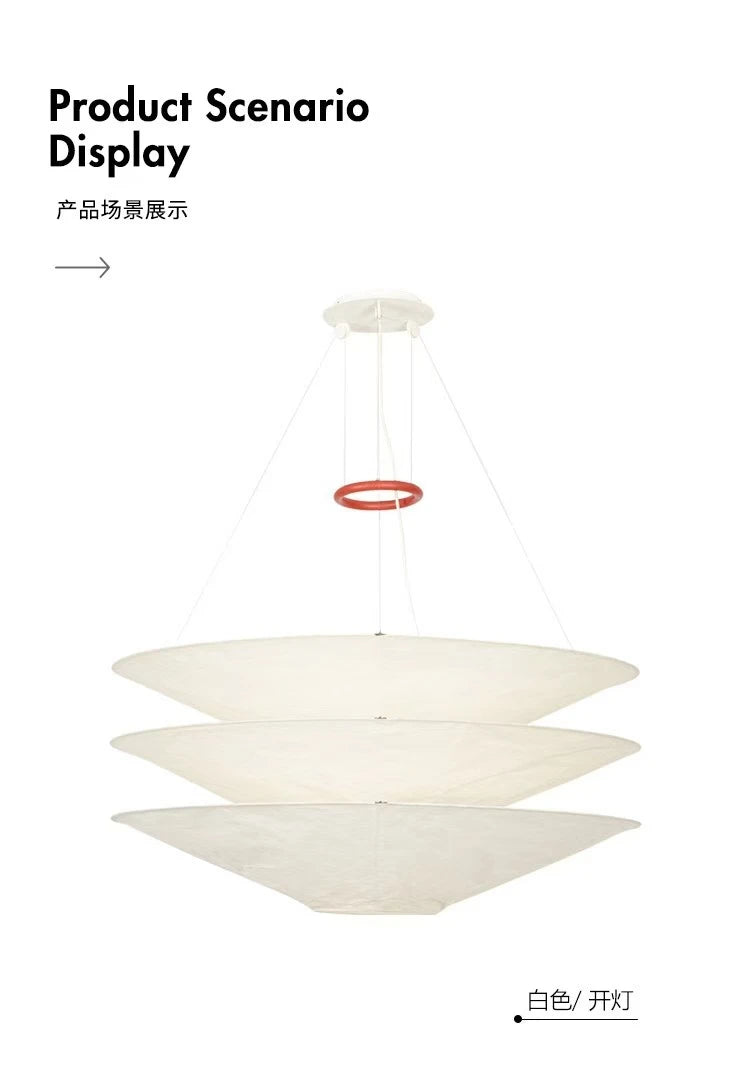 Wabi-Sabi Paper Pendant Light - Large Japanese Minimalist Hanging Lamp Tidesmit