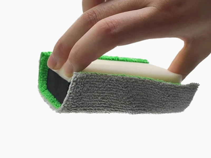 Lucullan Portable Ceramic Coating Applicators Thick Cloth+ Foam Block with Double Side Hook and Loop