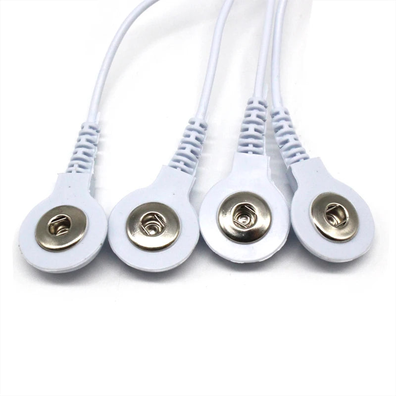 TENS Unit Lead Wire 2-Way or 4-Way Electrode Cable for Electric Massager Body Shaping Massage Equipment Tidesmit