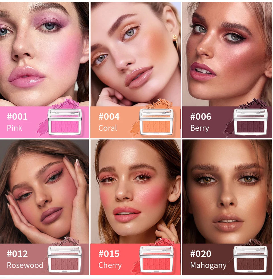 Tidesmit matte natural peach cheek tint blush palette swatch showing waterproof long-lasting face makeup texture