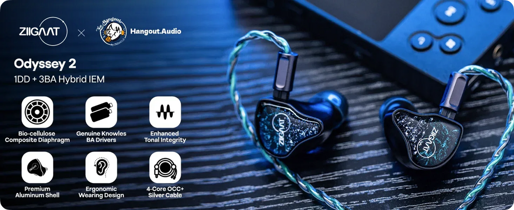 ZiiGaat Odyssey 2 Hybrid IEMs 1DD 3BA Audiophile Audio by Tidesmit Tidesmit
