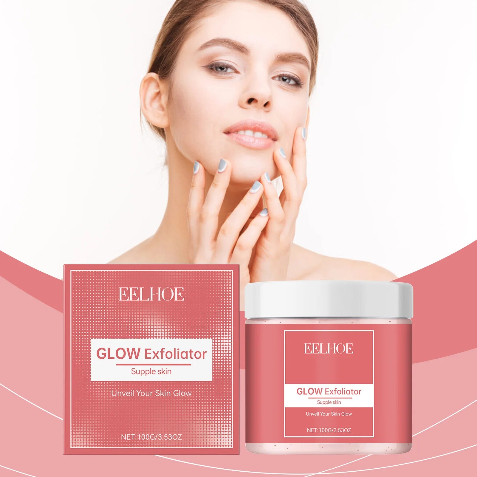 Facial Exfoliating Scrub for Dark Skin - Natural Brightening Glow Scrubs Treatments Tidesmit