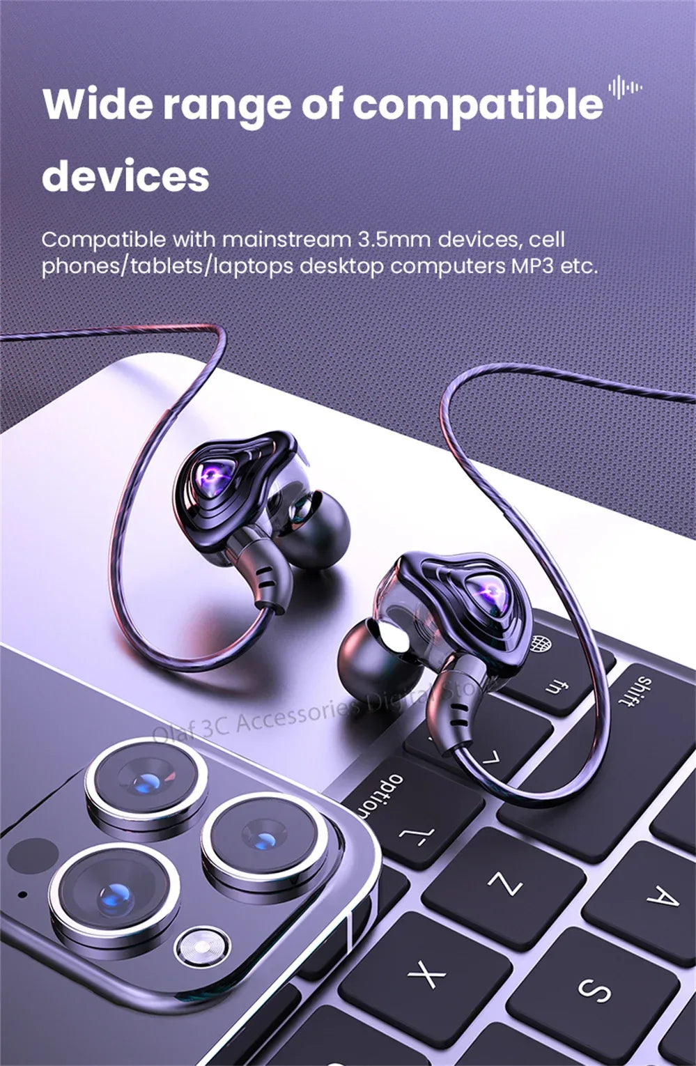 Tidesmit USB-C Wired Earbuds with 9D HiFi Stereo Bass - S16 Series Tidesmit