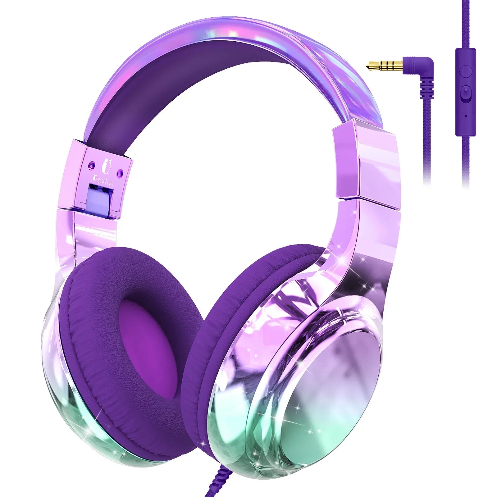 Tidesmit Kids Wired Headphones with Volume Limit and Built-in Mic DeepPurple NO Box China Mainland Tidesmit