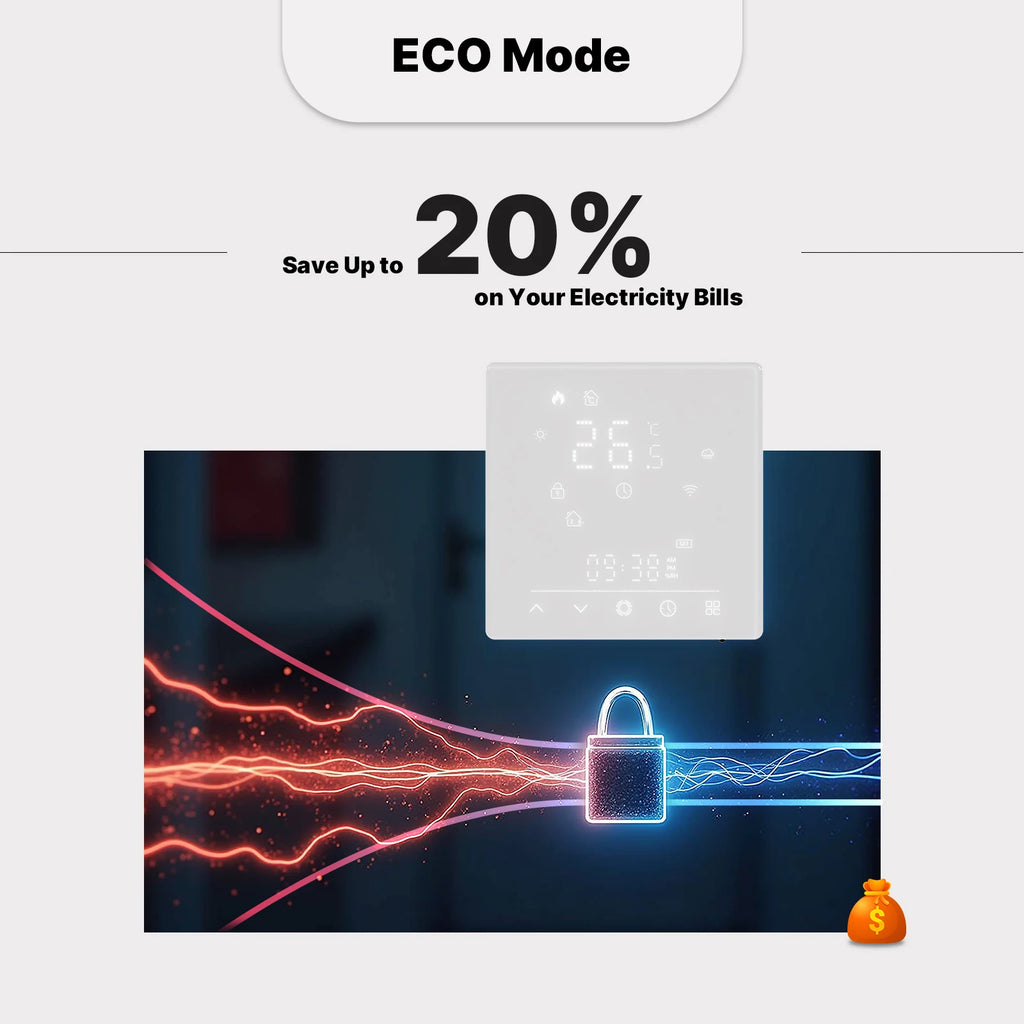 MOES Tuya WiFi Matter Smart Thermostat Temperature Controller Water Boiler Electric Heating With Alexa Google Apple Smartthings