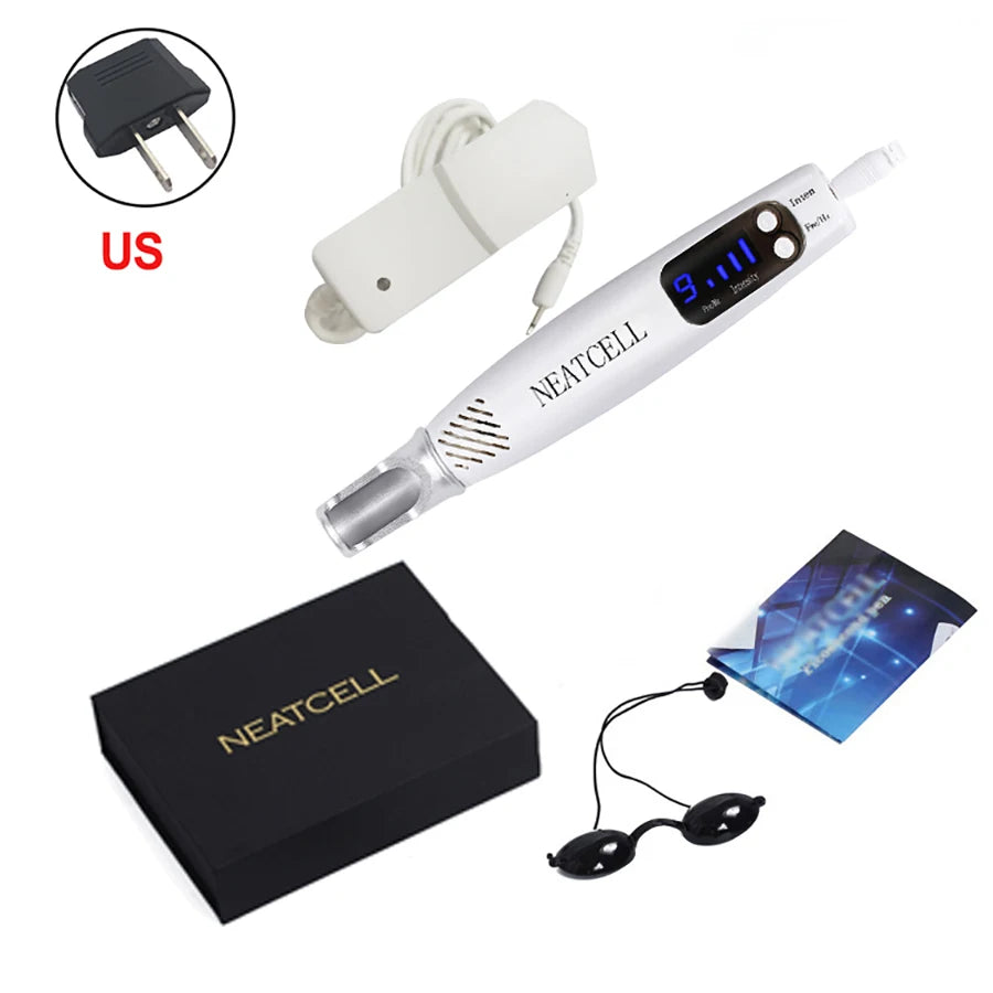 Picosecond Laser Pen for Tattoo Removal and Skin Care - EU/US/UK Plugs Relaxation Treatment Blue-light-US Tidesmit
