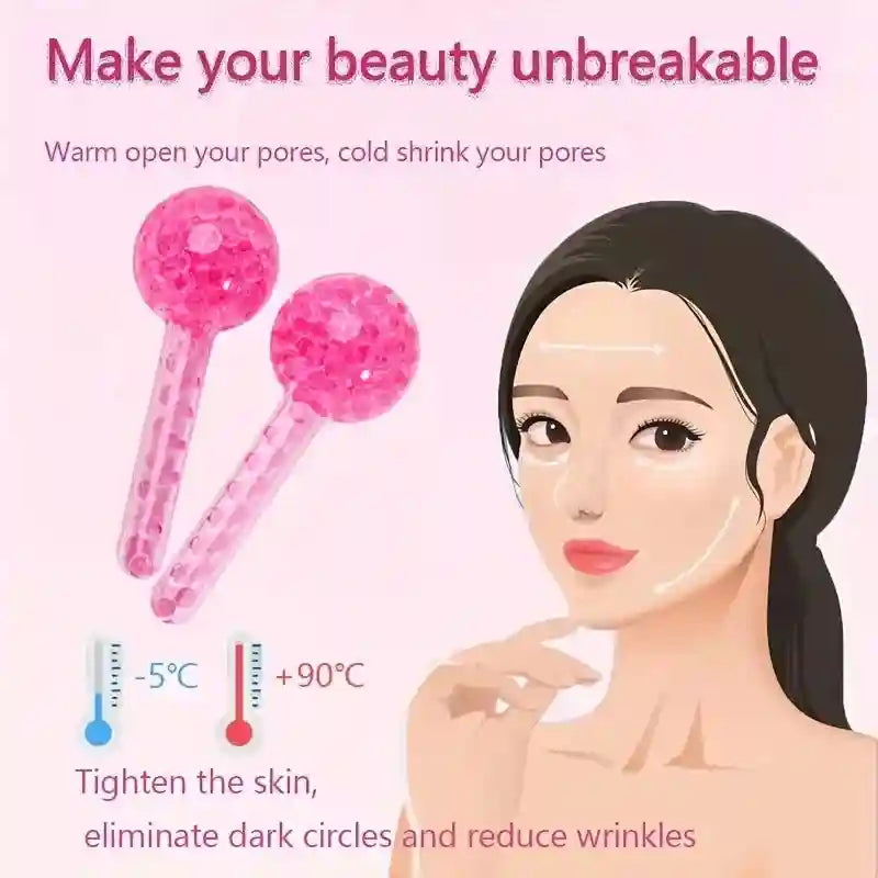 Ice Globes Cooling Facial Massage Roller - Professional Skin Care Eye Massage Instrument Tidesmit