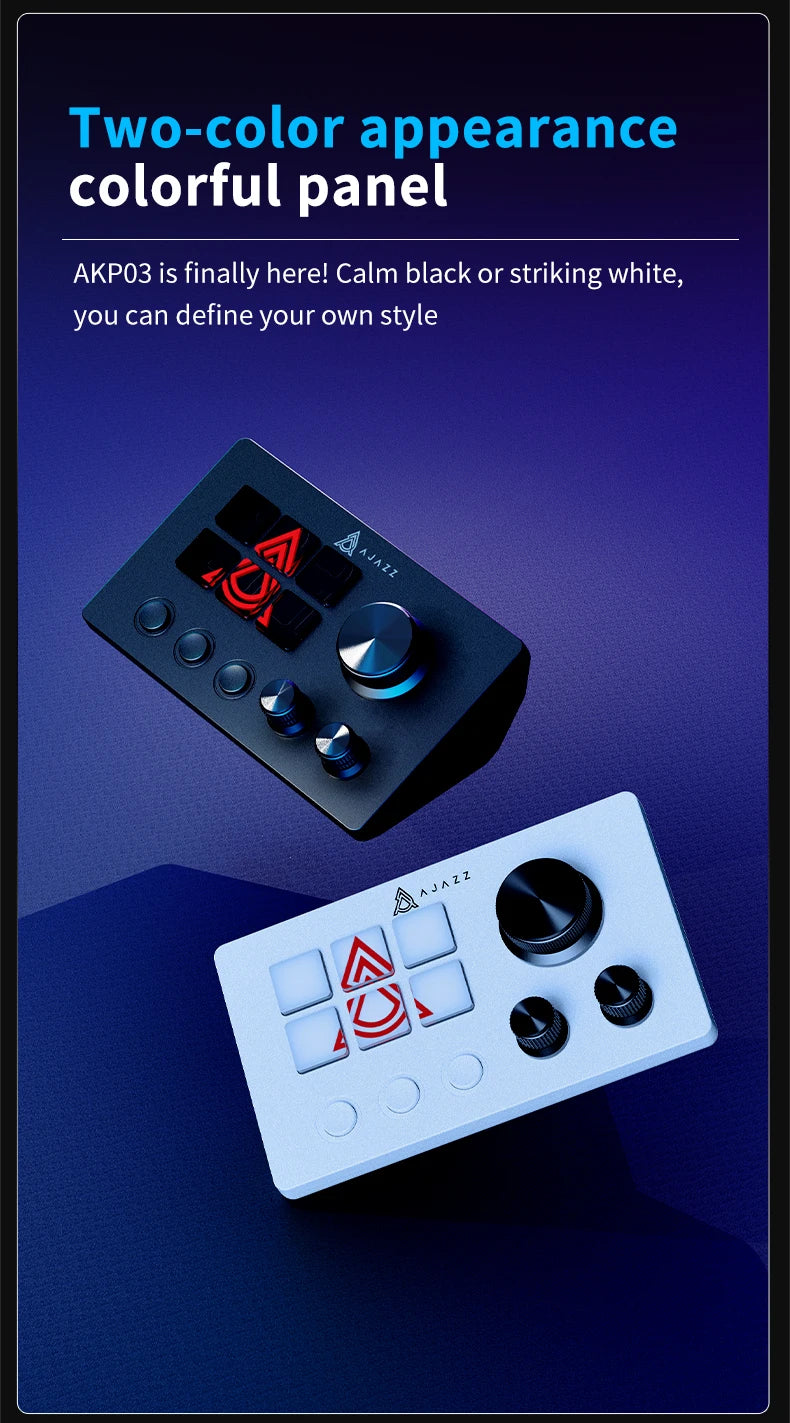 Ajazz AKP03E/153E Programmable Macro Keyboard  Mechanical Gaming Keyboard Custom Button Mini Keyboard For Multiple Scenario