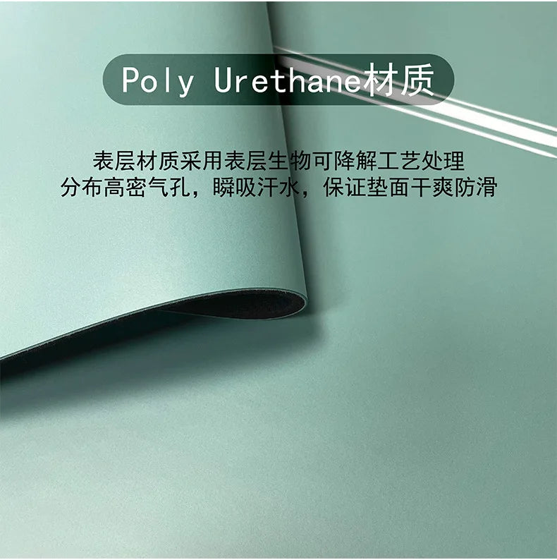 Professional PU Natural Rubber Yoga Mat, Non-Slip Grip Thickened Shock-Absorbing Exercise Dance Fitness Mat