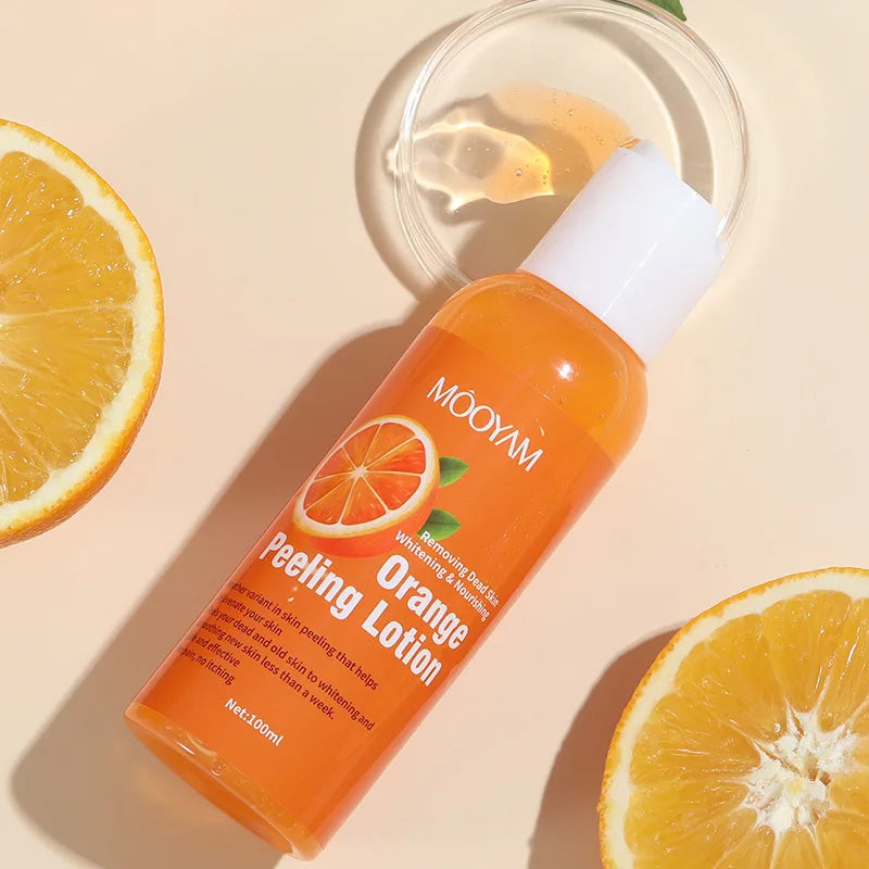 Orange Peeling Lotion for Gentle Body Exfoliation - Natural AHA Formula Scrubs Treatments Tidesmit